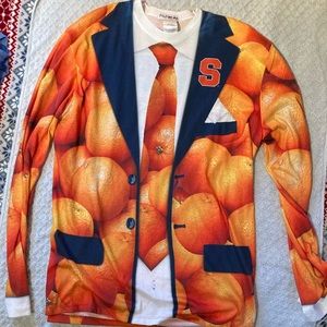 Syracuse Orange Faux Suit Sublimated Long Sleeve T Shirt